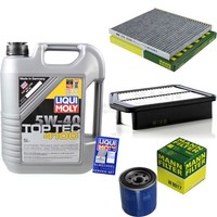 Inspektionspaket 5L Liqui Moly Top Tec 4100 5W-40 FüR Hyundai I40 CW 1.6 Gdi 2.0