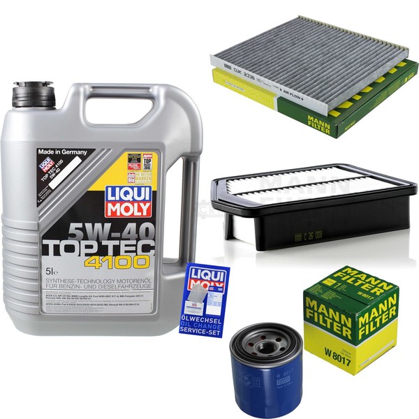 Inspektionspaket 5L Liqui Moly Top Tec 4100 5W-40 FüR Hyundai I40 CW 1.6 Gdi 2.0-image
