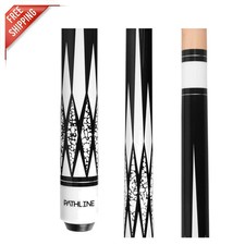 58-Inch Canadian Maple Pool Cue Stick - Stunning Graphic Design for All Levels