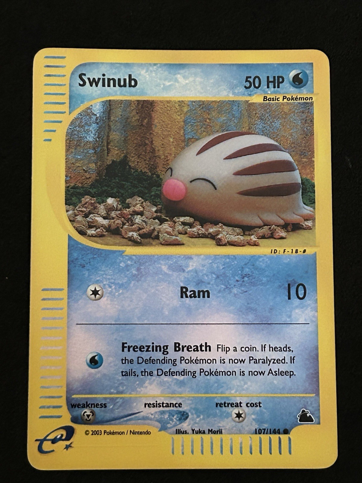 Swinub Yuka Morii Skyridge Holo Foil Reverse PACK FRESH MINT Pokémon 107/144