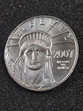 ? 2007 $100 American Eagle 1 oz .9995 Platinum Statue of Liberty Bullion Coin 3049.99 per troy oz