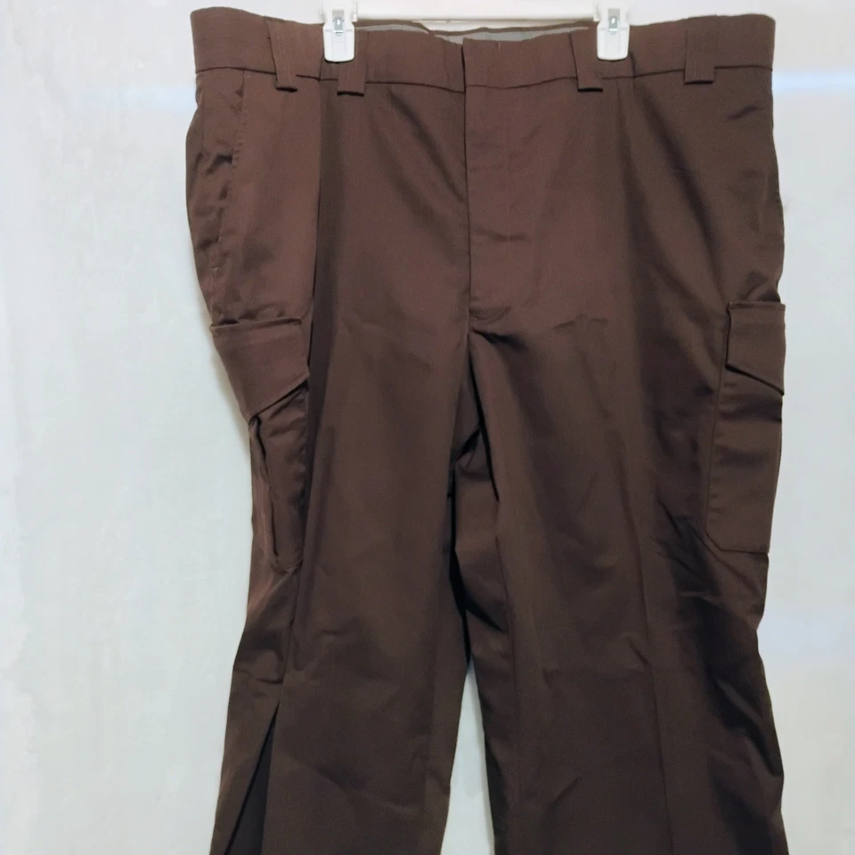 BLAUER 8810X Brown Cargo Work Pants Mens Size 48 Unhemmed Stretch Uniform NEW - Image 3 of 4