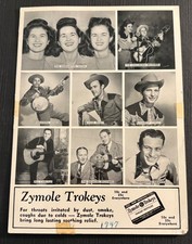 1947 Zymole Trokeys Country Western Calendar Card Consolidated Royal Chemical Co