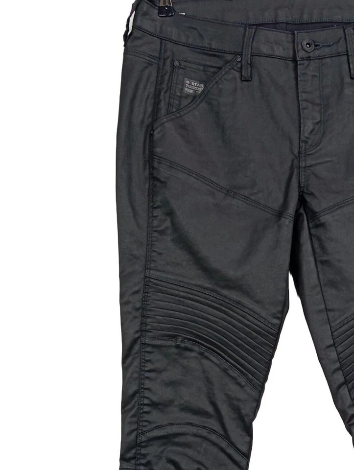 G-STAR RAW Pantalón de efecto piel Mujeres Pantalón Talla EU 38 negro - Imagen 3 de 4