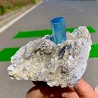 200G Rare!! Natural beautiful Aquamarine with Mica Crystal Specimen Rough — photo 5