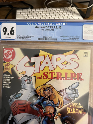 Stars & S.T.R.I.P.E. #0 CGC 9.6 DC Comics 1st Appear Star Spangled Kid II 1999