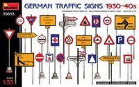 Miniart 1/35 Modellbausatz Dioramen German Traffic Signs 1930 40S Modellauto
