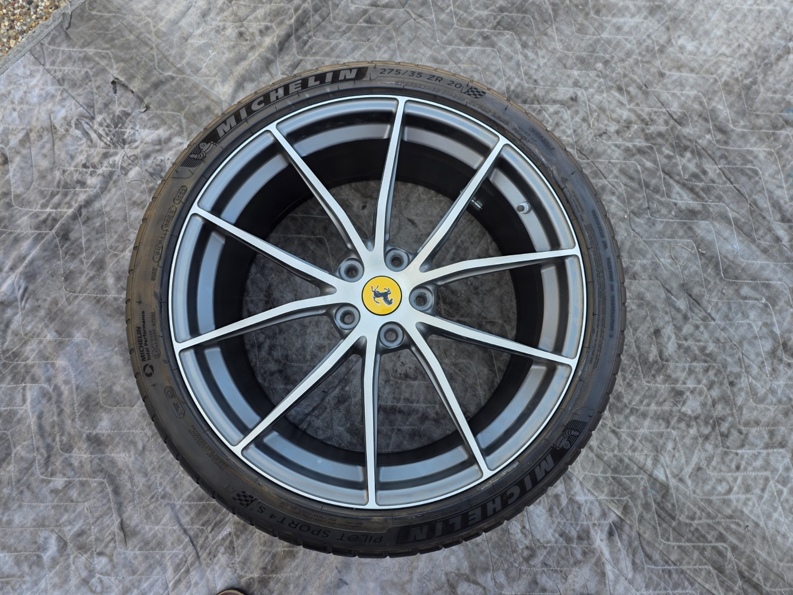FERRARI 812 & F12 OEM GENUINE ORIGINAL EQUIPMENT 20" WHEEL TIRES TPMS & CAP SET