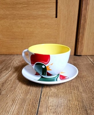 KELLOGG'S CORNFLAKES Wake Up Collection große Tasse & Untertasse ~ Vintage 2001