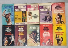 Brett Halliday Mike Shayne Mystery PB Book Lot of 10 Vtg 1960s Dolls Are Deadly