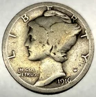 1916 S Mercury Dime circulated 90% Silver Good 10c US Coin Better Date - 4335