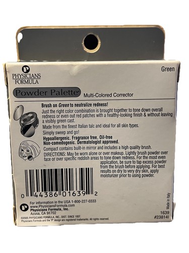 Physicians Formula Powder Palette Multi-Colored Face Corrector # 1639 Green - Picture 3 of 5
