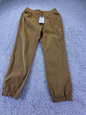 NWT prAna Antique Bronze Halle E-Waist Jogger Pant II Size 12 Pull On Stretch