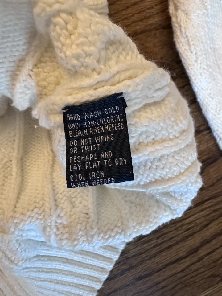 Suéter de cricket vintage Polo Ralph Lauren 100 % algodón grande Foto 3 de 4