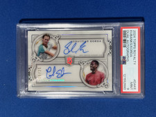 CHRIS EUBANKS / SEBASTIAN KORDA 2024 TOPPS TENNIS ROYALTY DUAL AUTO #/25 PSA 9