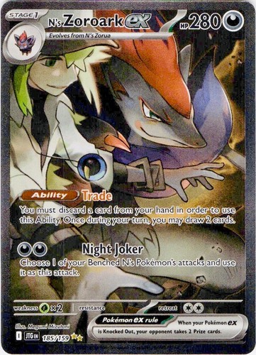 N's Zoroark ex 185/159 Journey Together Pokemon Holo NM