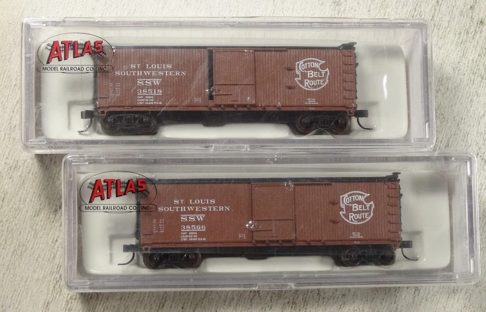 Cotton Belt, SSW, 40' Double Sheathed Wood Boxcar #38566, Atlas, NIB - Image 2 of 4