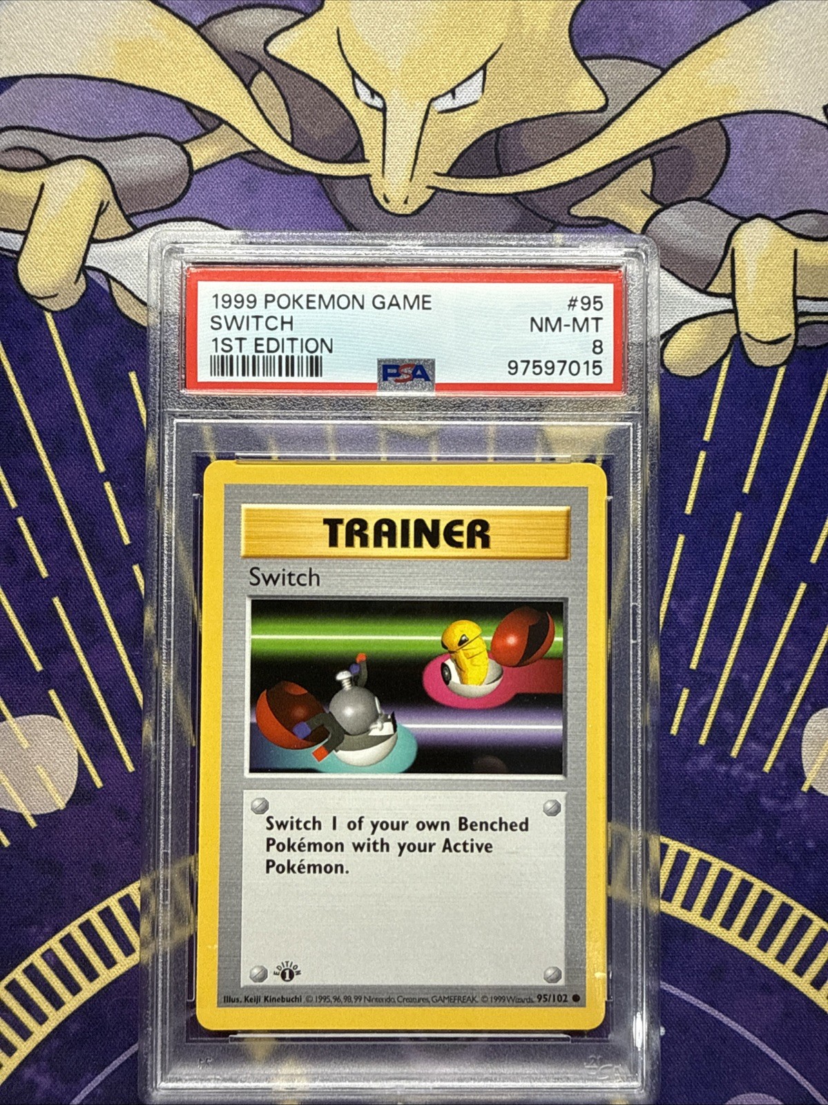 1999 POKEMON BASE SET 1ST EDITION #95 SWITCH PSA 8