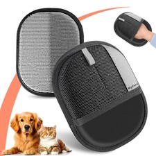 MyPera Pet Hair Removal Glove for Dogs & Cats, Newly Upgraded Black Gray