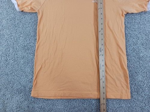 Adidas Small Mens Short Sleeve T-Shirt Small Orange Cotton - Picture 3 of 9