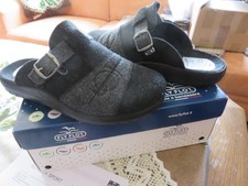 Fly Flot Herren Pantoffeln Hausschuhe Filzstoff schwarz grau..Gr.42..NEU/OVP