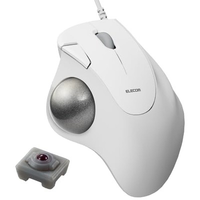 ELECOM Ergonomic Comfort Design Trackball IST Wired USB-A Connection Smooth