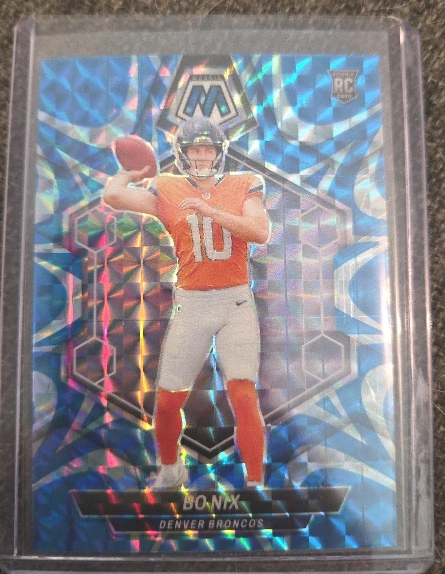 2024 Rookies Bo Nix #312 Reactive Blue Mosaic Prizm (RC)