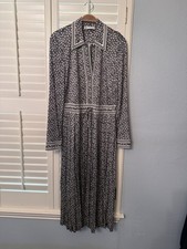 Tory Burch Ditsy Floral Silk Blend Knit Shirtdress Size 16