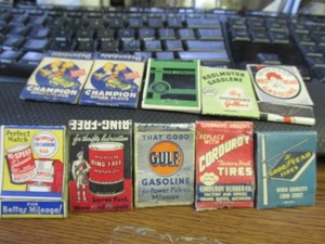10 advertsiing Gas & Oil Match Books Red Head Goodyear Gulf Sinclair Champion