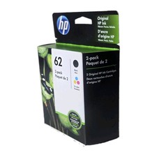 GENUINE HP 62 Black  Tri-Color Ink Cartridges N9H64FN ENVY 5540 SEALED Box