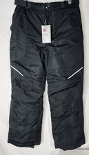 Swiss Tech Ski Snow Pants Youth Lg 10-12 Winter Adj Waist Black Water Repellent