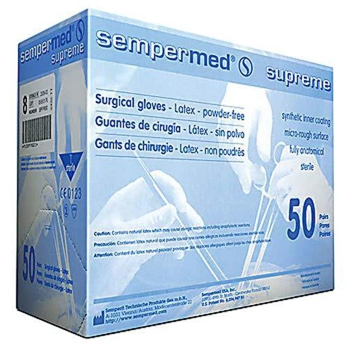 Sempermed SPFP800300 SPFP800 Supreme Latex Glove,Free, Surgical, Size 8 (Pa...