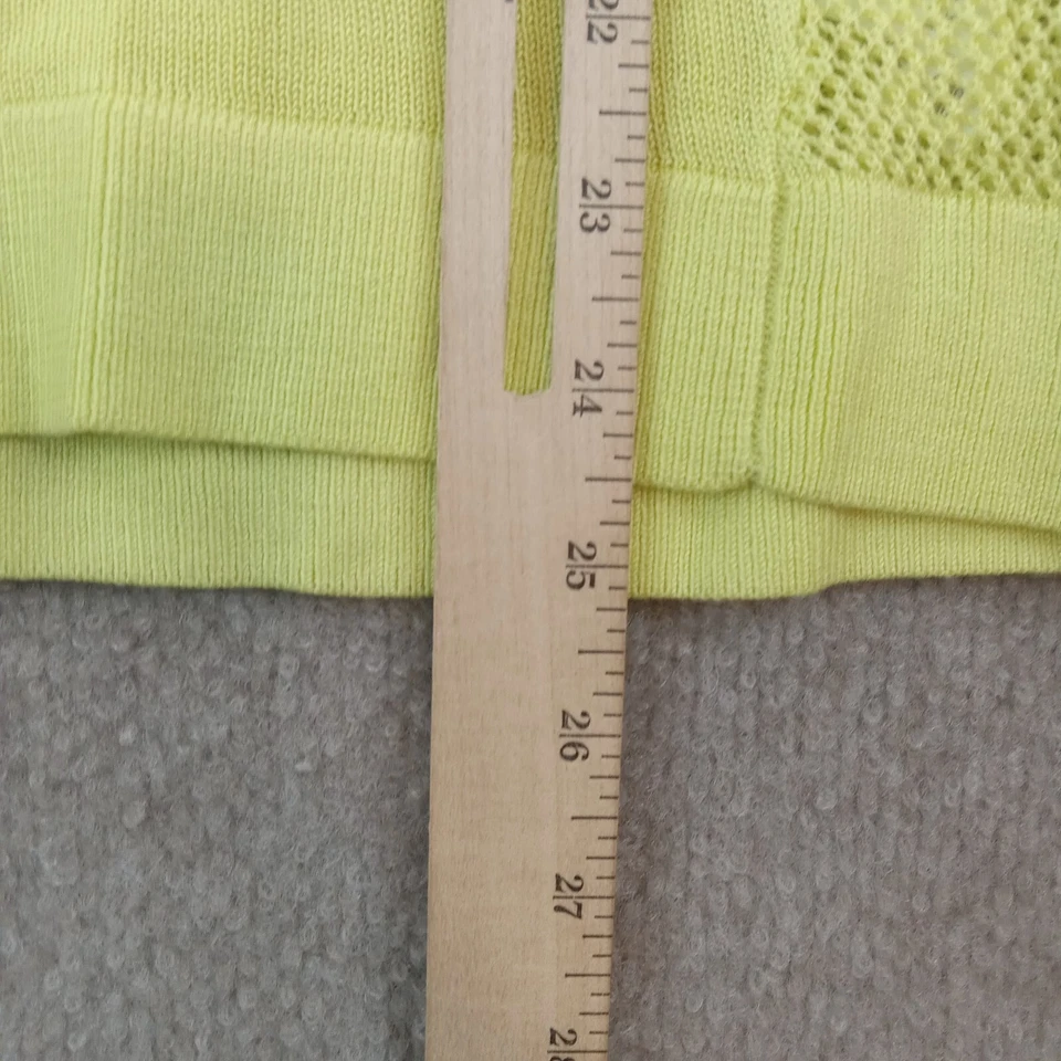 Camisa Cabi Mujer Mediana Amarilla Manga Larga Cuello Redondo Malla Ligera Estilo 199 Foto 3 de 4