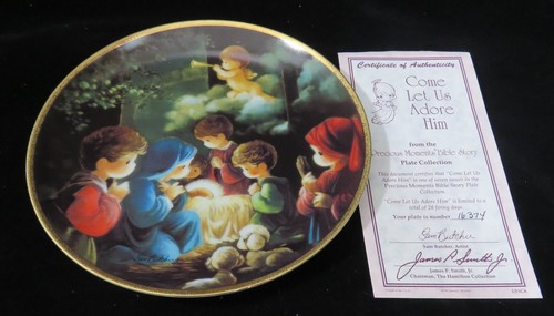 Hamilton Sammler Teller - Precious Moments - Komm lass uns ihn anbeten #1674Y - Bild 1 von 5