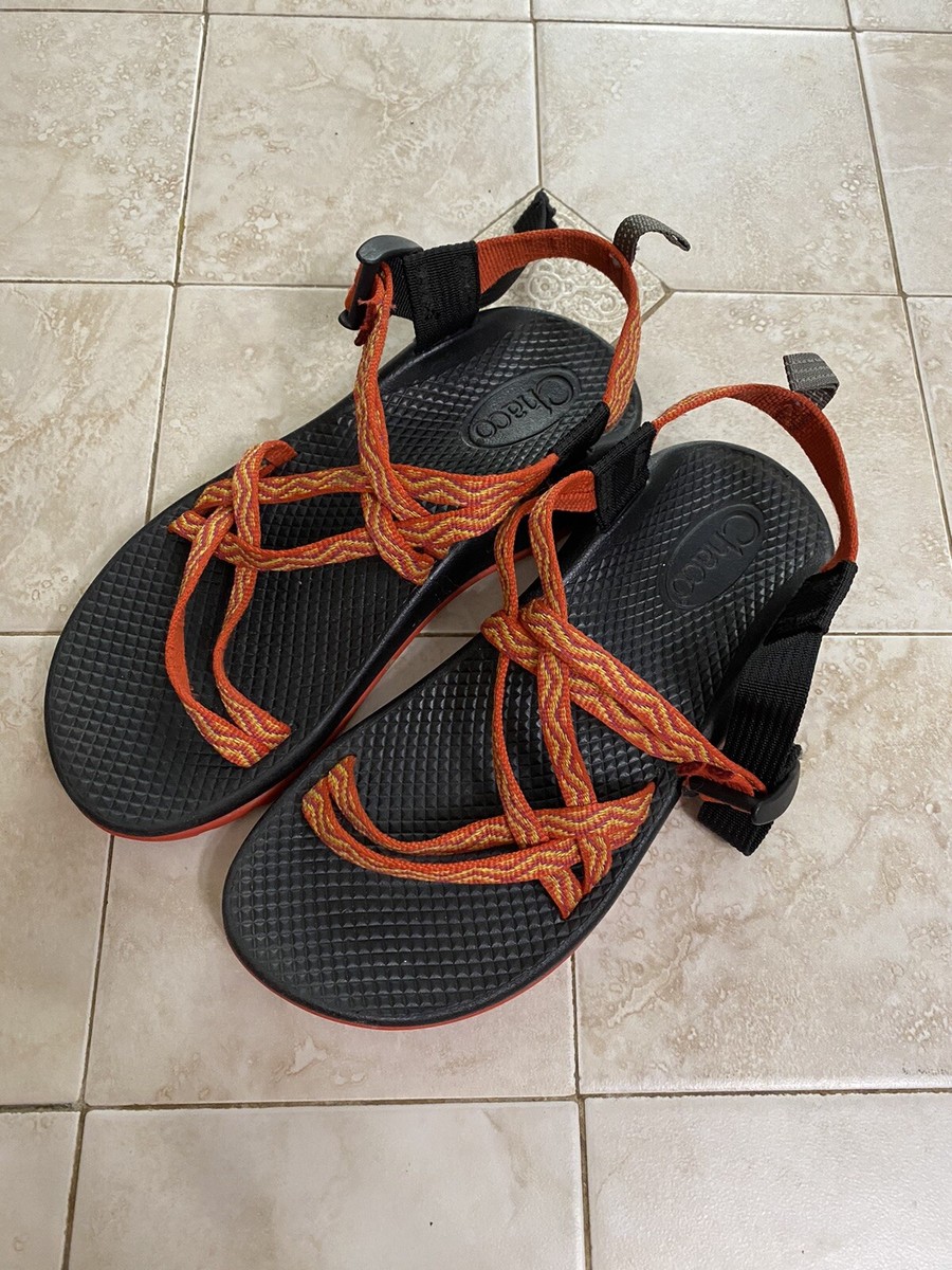 Vibrant Orange and Black Sandals mens classic genuine faux leather slide sandals orange black  main image 4