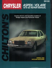 Chilton Repair Manual: Dodge Aspen and Volare, 1976-1980.