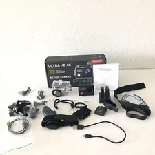 Campark X20 Ultra HD 4K Action Camera with accessories -