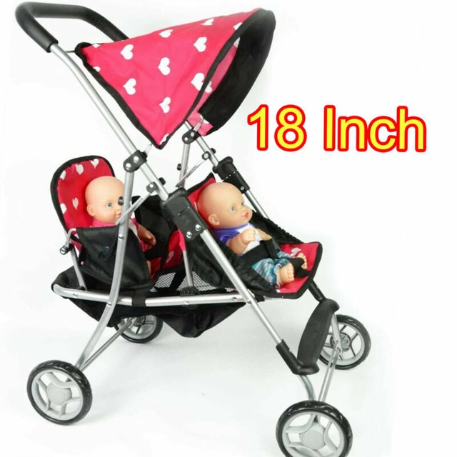 double baby stroller toy