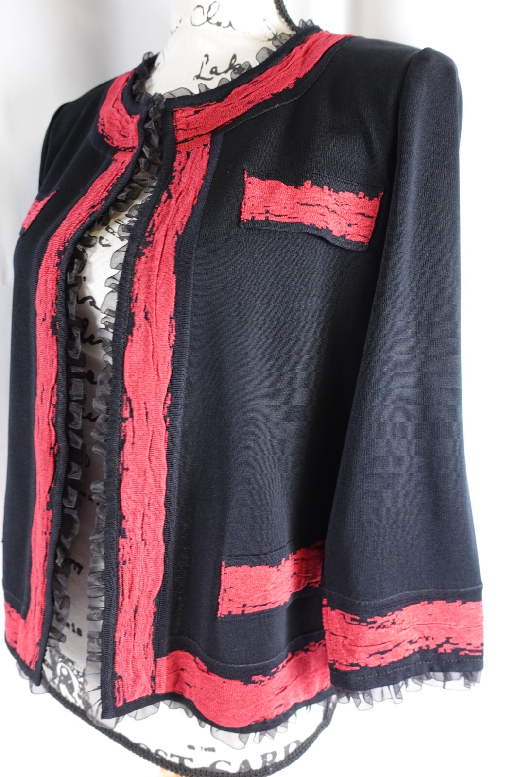 Ming Wang Womens Hook Loop Blazer Jacket Size Med… - image 8