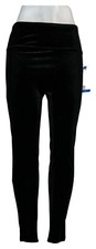 Andrew Marc Leggings Sz LARGE Stretch Velvet Pull On Basic Black Size 6-8