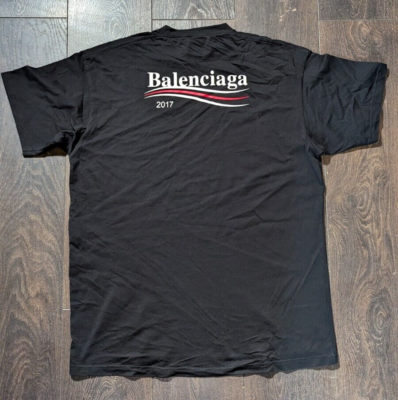 Balenciaga 2017 Tシャツ レア！！！ Balenciaga 2017 Wave Campaign Black T Shirt Small | eBay