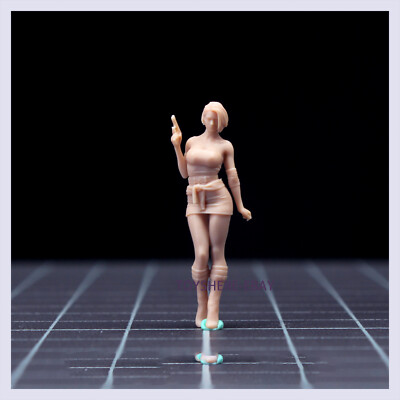 立体・オブジェ ly 3D print 1/64 1/43 figure sexy girl BIOHAZ ZOMBIE WORLD unpainted