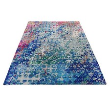 5'1" x 7' Sapphire Blue THE PEACOCK Sari Silk Hand Knotted Oriental Rug R87169