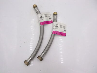 2 Pack Assortment SharkBite Supply Lines 1/2'' Push Fit 3/4'' FIP 12'' And 15''