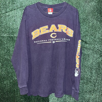 vintage Y2K Chicago Bears Longsleeve Shirt L M NFL Super Bowl IL