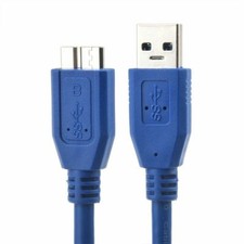 Fite ON Blue USB 3.0 Cable Cord Lead for Western Digital WD External Hard Drive