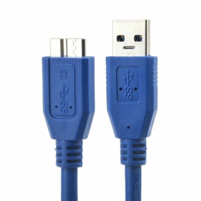 Fite ON Blue USB 3.0 Cable Cord Lead for Western Digital WD External Hard Drive
