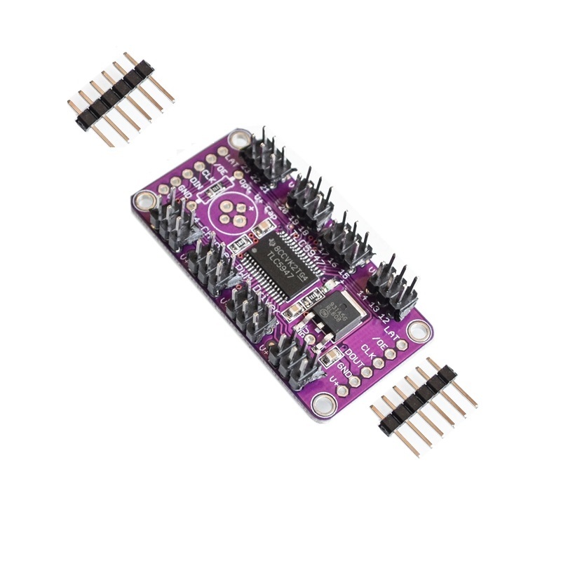 Driver LED PWM a 12 bit e 24 canali Adafruit - Interfaccia SPI