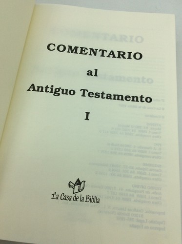 COMENTARIO AL ANTIGUO TESTAMENTO - 1997 - 2 vol - Spanish Biblical - Imagen 2 de 6