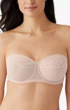 Wacoal 854310 Visual Effects Strapless Minimizer Underwire Bra Sand New 34DD
